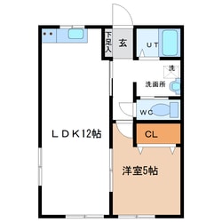 郡山駅 バス10分  咲田２丁目下車：停歩3分 2階の物件間取画像